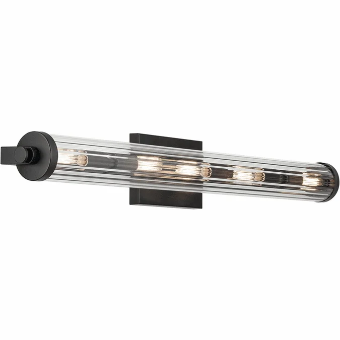 Kichler 45650BK Azores Black 32″ Bathroom Light Fixture