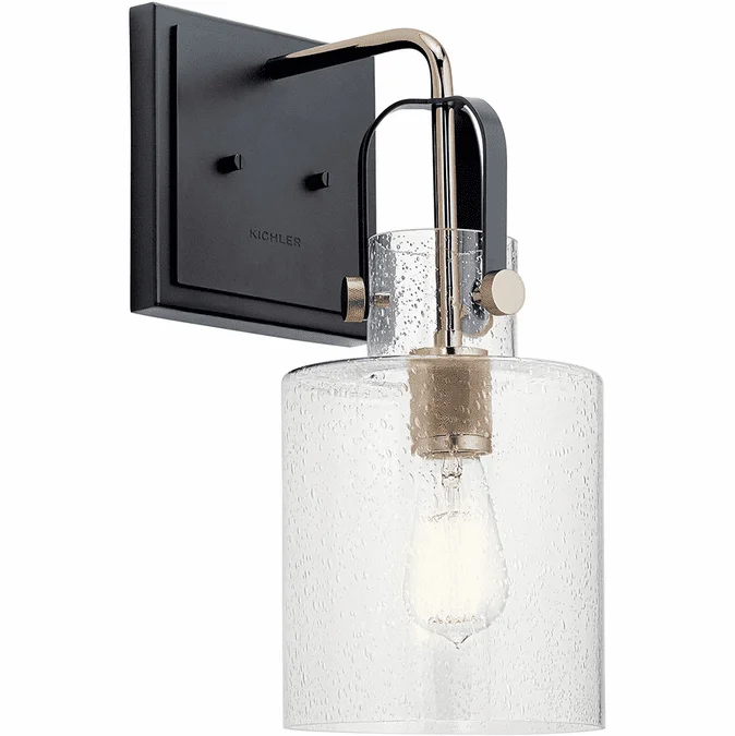 Kichler 52036PN Kitner Modern Polished Nickel Wall Sconce Light