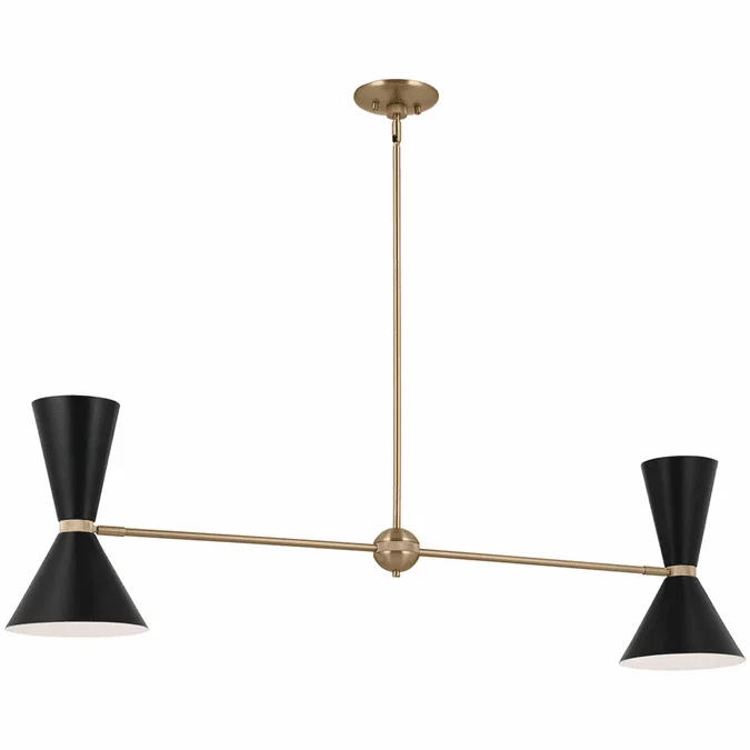Kichler 52569CPZBK Phix Contemporary Champagne Bronze Kitchen Island Light