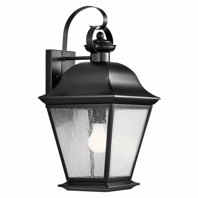 Kichler 9709BK Mount Vernon Large 19 Inch Tall Black Outdoor Wall Lighting