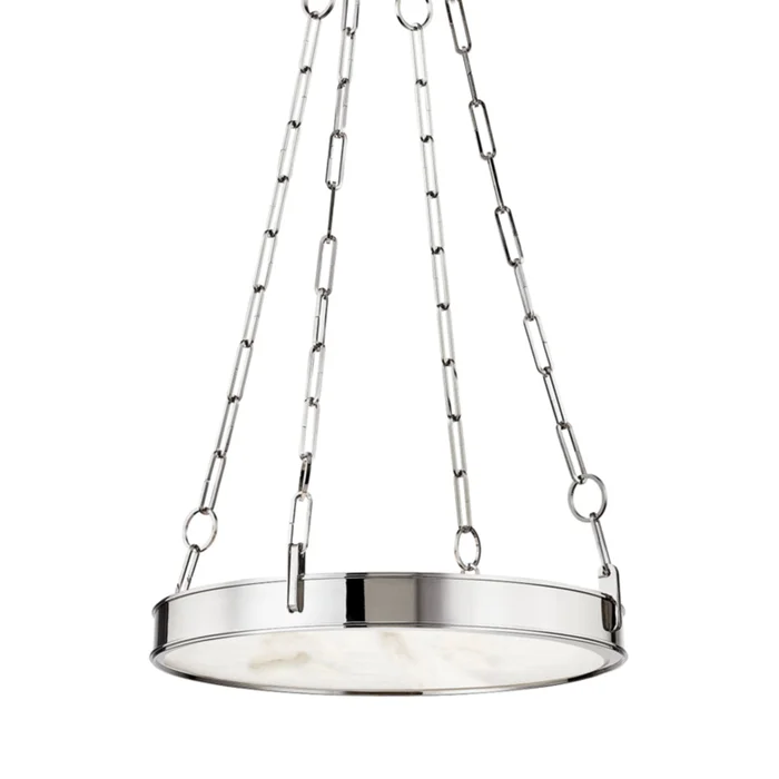 Kirby 1-Light Chandelier in Polished Nickel 20L x 20W x 3.5H
