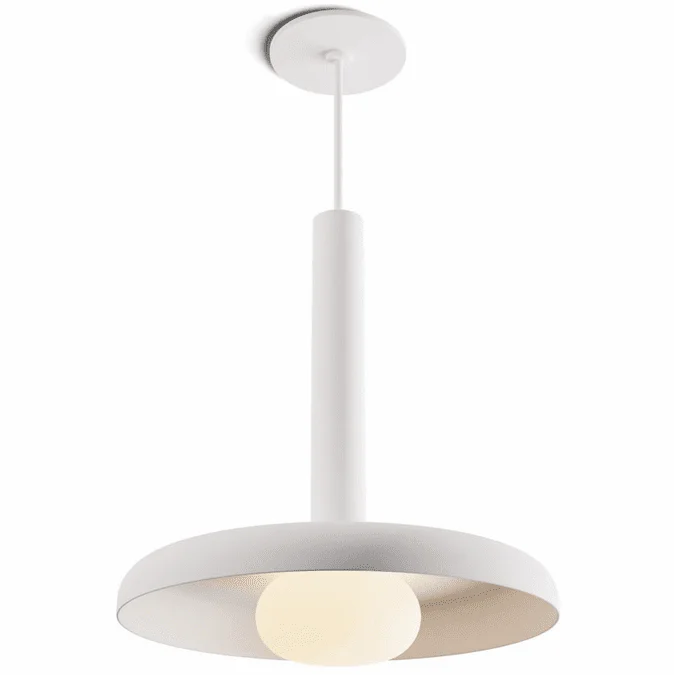 Koncept CMP-S1-S-12-MWT+SMWT12+GLB Combi Contemporary Matte White LED Mini Drop Lighting