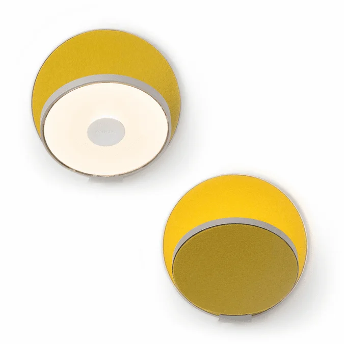 Koncept GRW-S-SIL-HDF Gravy Modern Silver / Honeydew Felt LED Wall Light Sconce