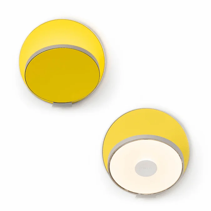 Koncept GRW-S-SIL-MYW Gravy Modern Silver / Matte Yellows LED Wall Lamp