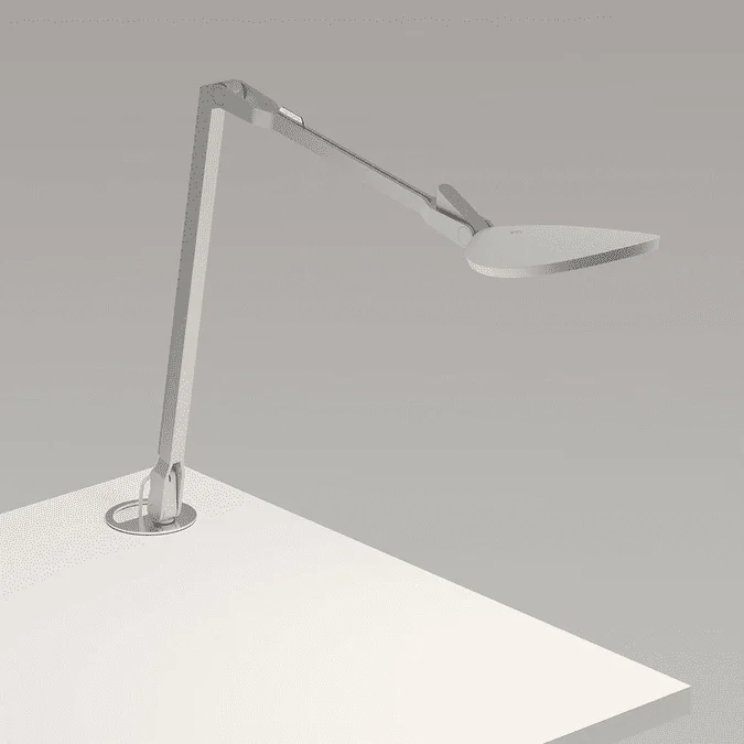 Koncept SPY-W-SIL-RCH-GRM Splitty Modern Silver LED Reach Grommet Mount Desktop Lamp