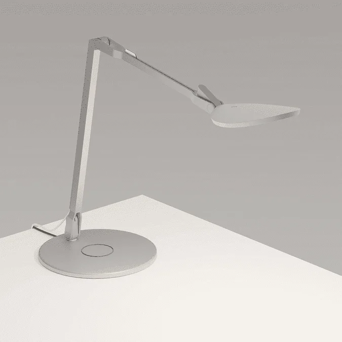 Koncept SPY-W-SIL-RCH-QCB Splitty Modern Silver LED Reach Wireless Charging Qi Base Reading Light