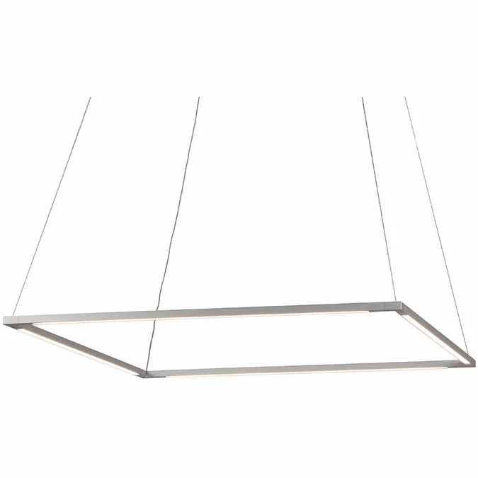 Koncept ZBP-24-S-SW-SIL-CNP Z-Bar Pendant Modern Silver LED Drop Lighting Fixture