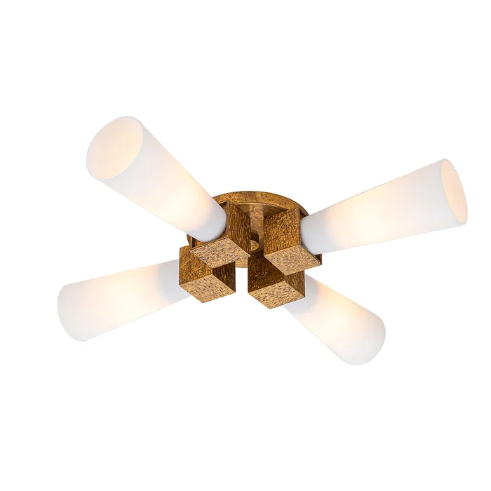 kristy 4 light flush mount gold