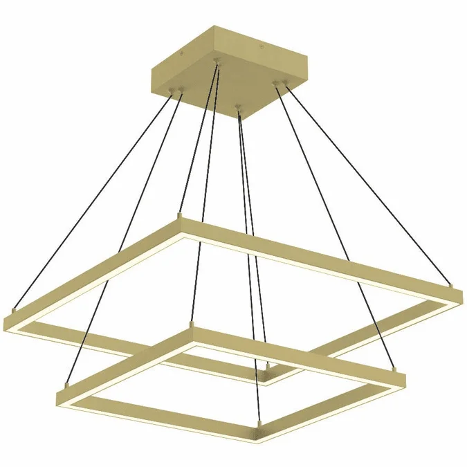 Kuzco CH88224-BG-UNV-010 Piazza Modern Brushed Gold LED 24″ Drop Ceiling Lighting