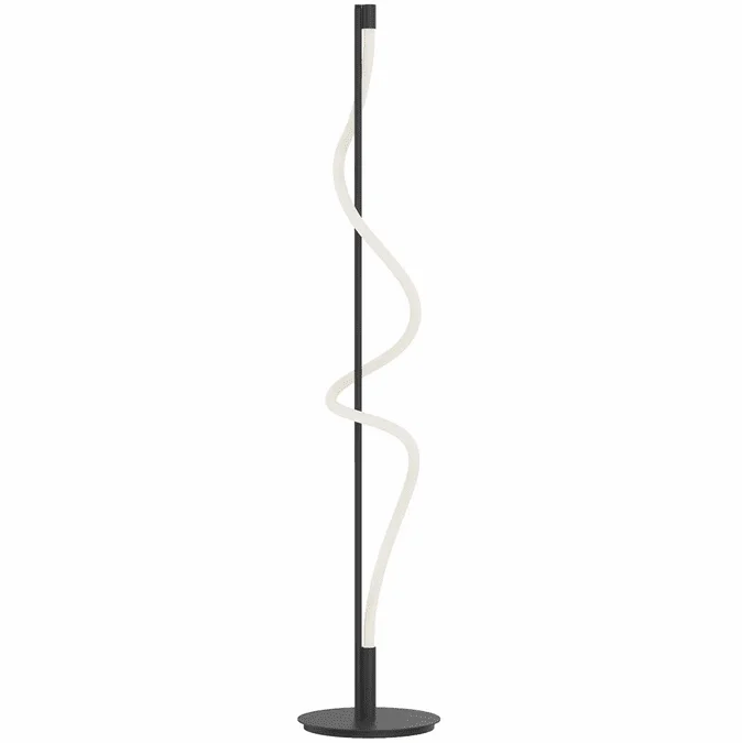 Kuzco FL95360-BK Cursive Modern Black LED Floor Lighting