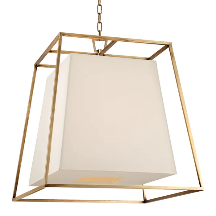 Kyle 6-Light Chandelier in Aged Brass 24L x 24W x 26H