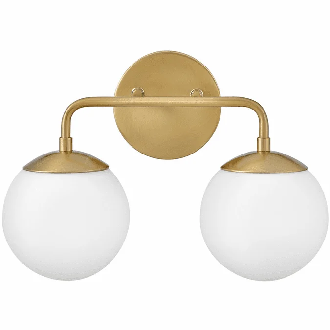 Lark 85002LCB Julep Modern Lacquered Brass 2-Light Bath Lighting Fixture