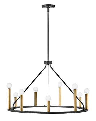 Lazlo LED Chandelier in Black (531|83158BK)