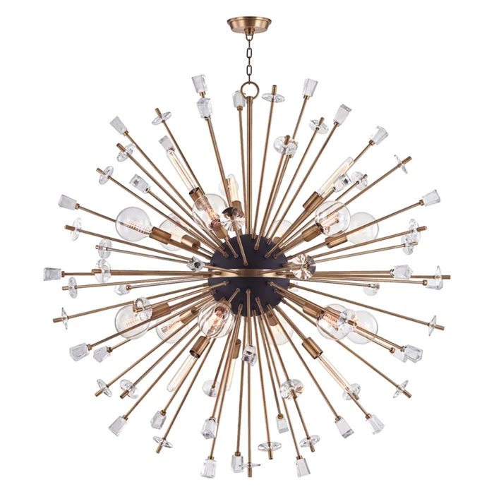 Liberty 18-Light Chandelier in Aged Brass 60L x 60W x 60H