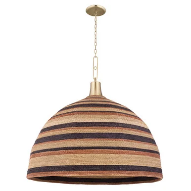 Lido Beach One Light Chandelier in Aged Brass (70|9340-AGB)