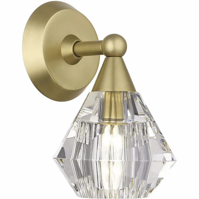 Livex 17811-08 Brussels Natural Brass Light Sconce