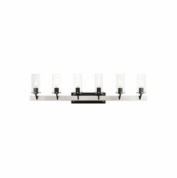Livex 17826-91 Beckett Contemporary Brushed Nickel 6-Light Bath Lighting