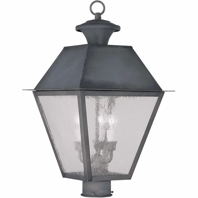 Livex 2169-61 Mansfield Charcoal Post Lighting