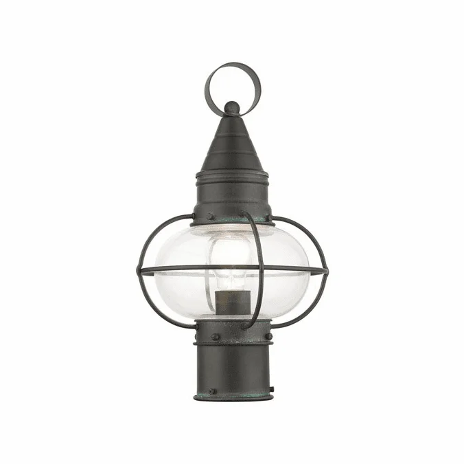 Livex 26902-61 Newburyport Charcoal Exterior 15″ Post Lamp