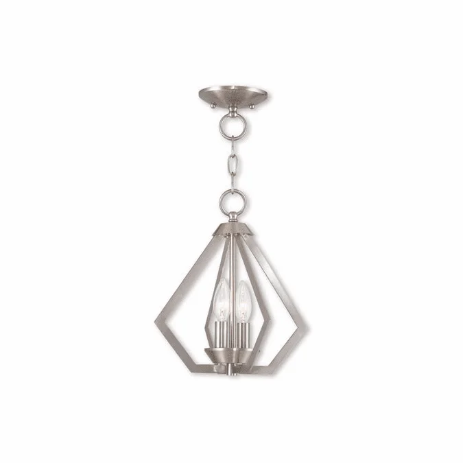 Livex 40922-91 Prism Modern Brushed Nickel Entryway Light Fixture
