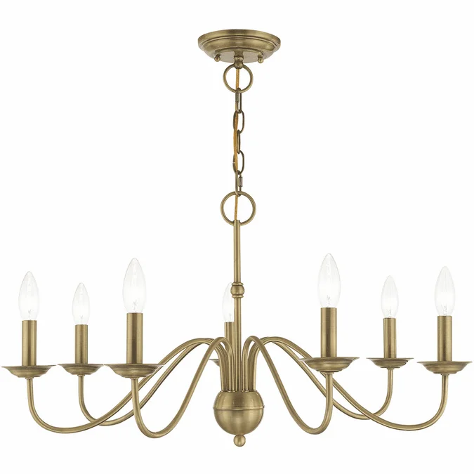 Livex 52167-01 Windsor Antique Brass Chandelier Light