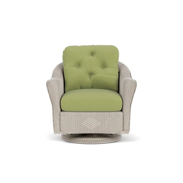 lloyd flanders reflections swivel glider lounge chair in linen finish with unearth spring fabric grade c
