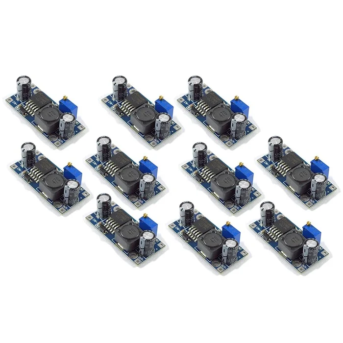 LM2596 DC to DC Buck Converter 3.0-40V – 1.5-35V Power Supply Step Down Module (10 Pieces),Multi-colour
