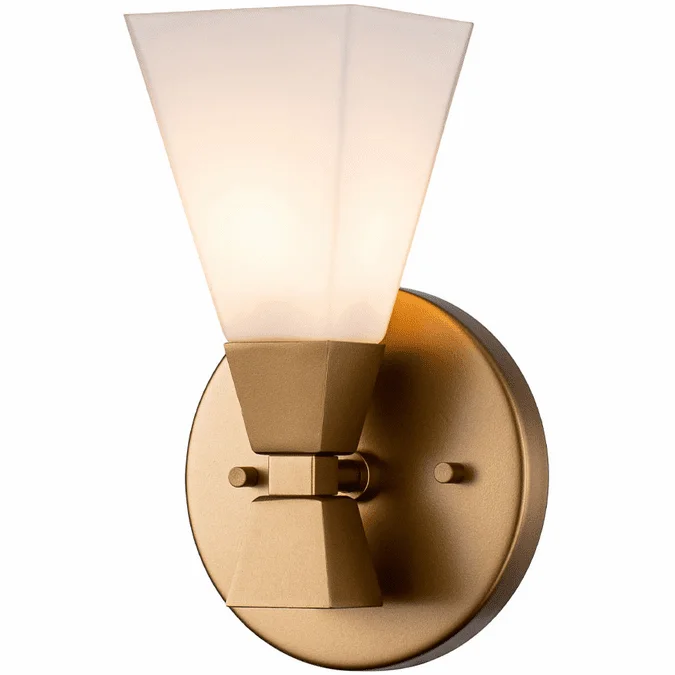 Lucas McKearn BB1004LG-1 Bowtie Contemporary Laquered Gold Lighting Sconce