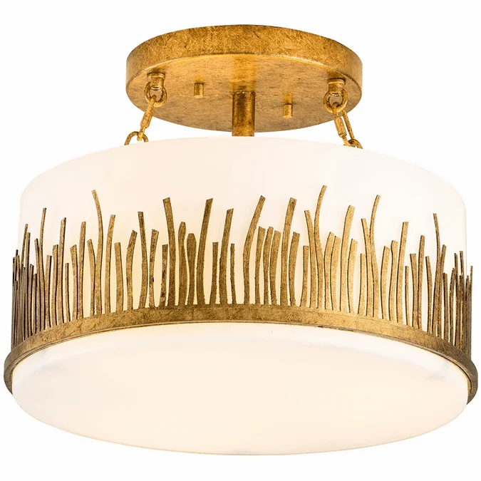Lucas McKearn FM90610G-15 Sawgrass Modern Gold Ceiling Light Fixture