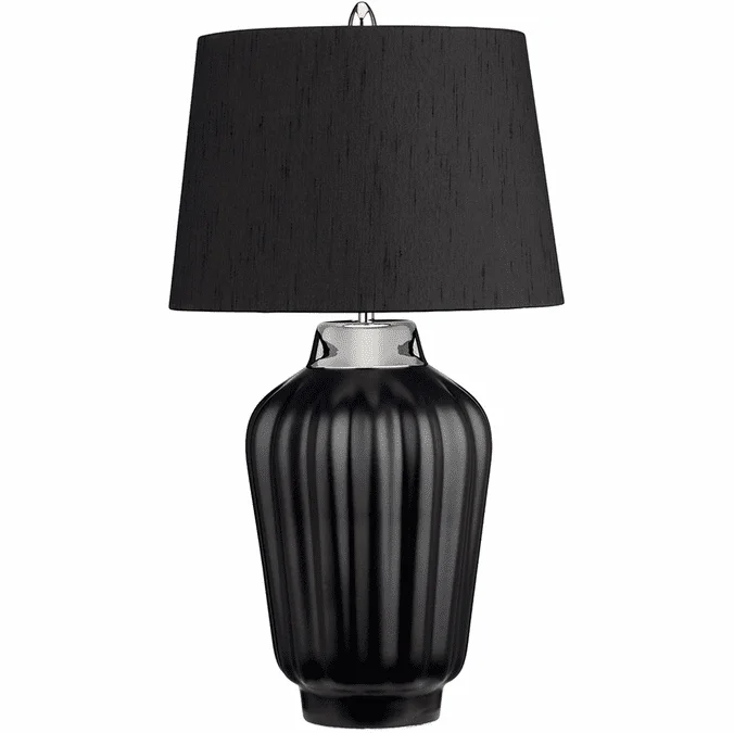 Lucas McKearn QN-BEXLEY-TL-BKPN Bexley Contemporary Black / Polished Nickel Lighting Table Lamp