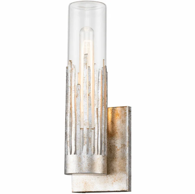 Lucas McKearn SC10504S-1 Julia Modern Silver Wall Mounted Lamp