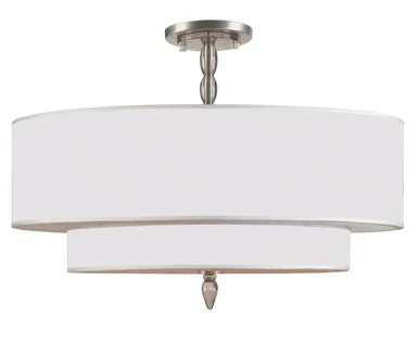 Luxo Five Light Semi Flush Mount in Satin Nickel (60|9507-SN_CEILING)