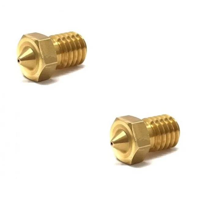 M6 Thread Brass Nozzle V5 V6 UM Compatible 1.75mm x 0.2mm (for 3D printer) (2 pcs)