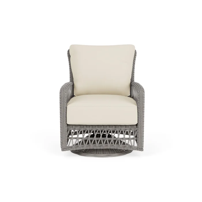 mackinac swivel glider lounge chair in putty finish with sailcloth sailor fabric grade c