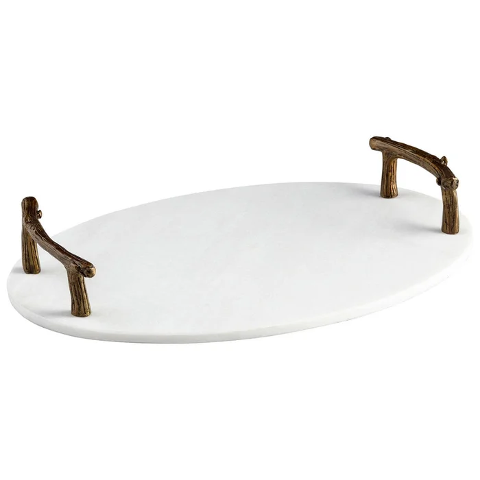 Marble Woods Tray Bronze By Cyan Design