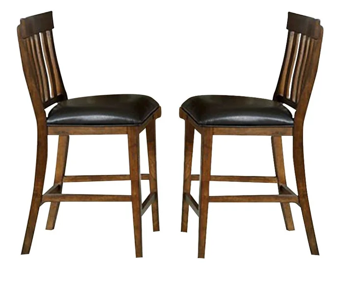 Mariposa Slatback Counter Stool in Rustic Whiskey (Set of 2) MRPRW365K