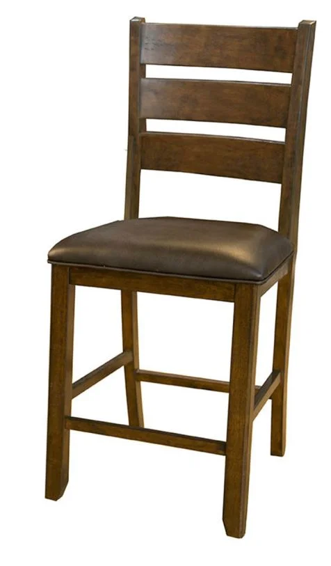 Mason Ladderback Upholstered Counter Barstool in Macciato (Set of 2) MASMA355K