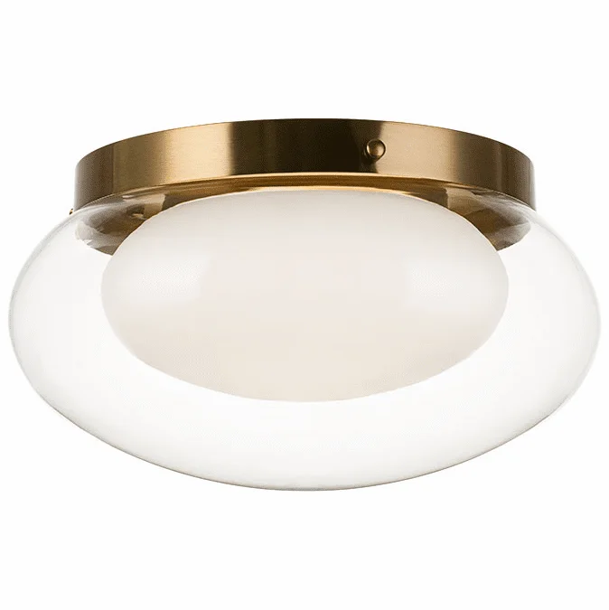 Mateo M15703AG Caspian Modern Aged Gold Brass 15″ Ceiling Light