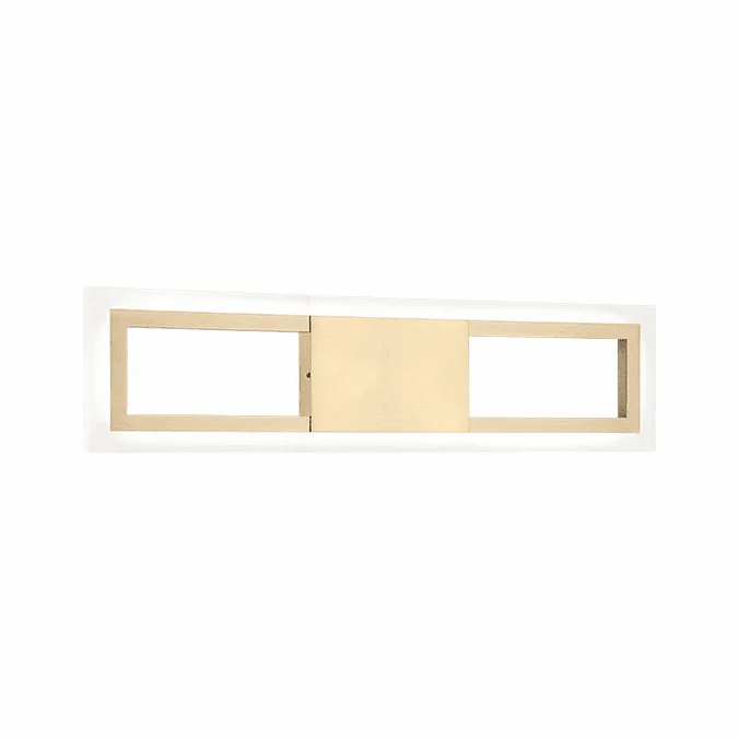 Mateo S02518AG Valance Contemporary Aged Gold Brass LED 18″ Bathroom Lighting Fixture