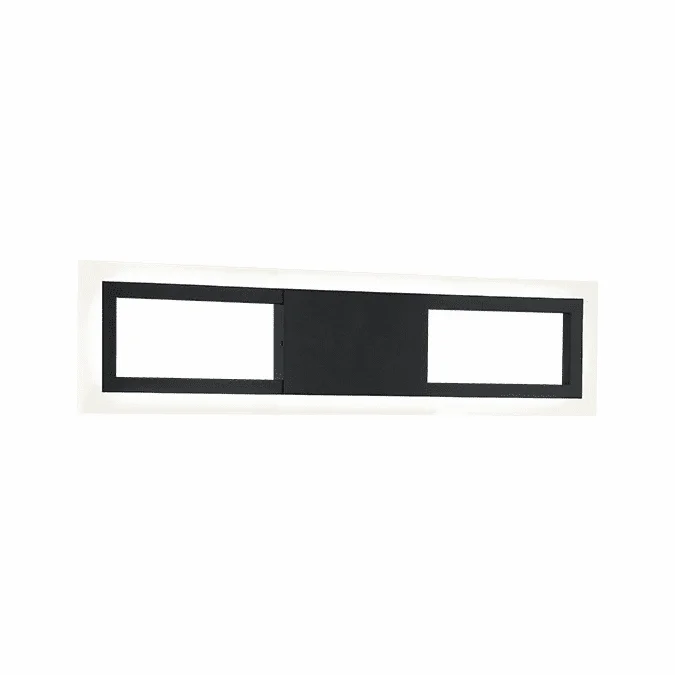 Mateo S02518MB Valance Contemporary Matte Black LED 18″ Bathroom Sconce