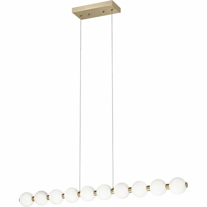 Matteo C83437OG Oni Contemporary Gold LED Kitchen Island Lighting