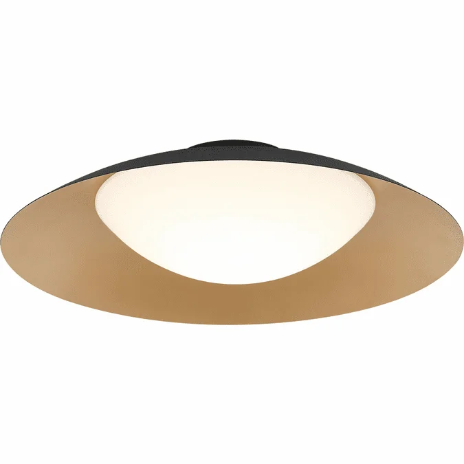 Matteo M17011MB Caravon Contemporary Black LED 18″ Ceiling Light