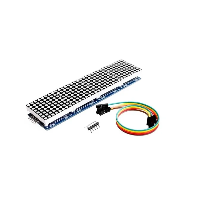 MAX7219 Dot Led Matrix Module 4 In 1 Display with 5P Line Module For Arduino Micro-controller