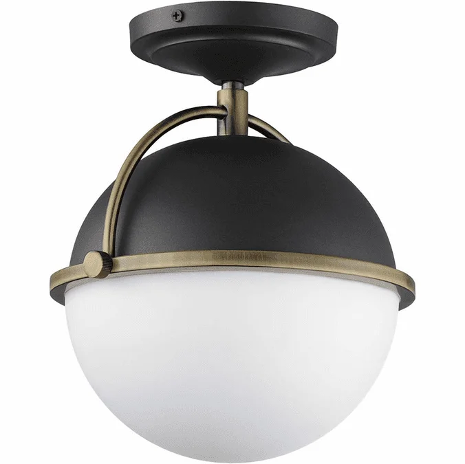 Maxim 12410SWBKWBR Duke Contemporary Black / Weathered Brass Overhead Lighting Fixture