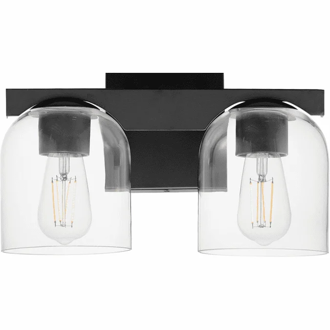 Maxim 21232CLBK Scoop Contemporary Black 2-Light Lighting For Bathroom