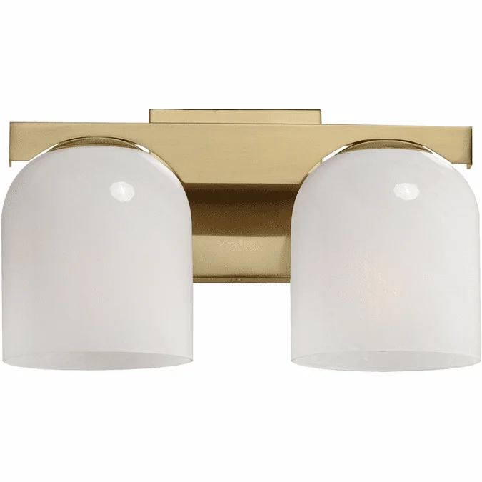 Maxim 21232MRNAB Scoop Modern Natural Aged Brass 2-Light Bathroom Vanity Light Fixture