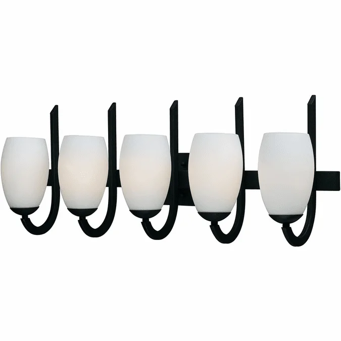 Maxim 21645SWTXB Taylor Modern Textured Black 5-Light Bath Wall Sconce
