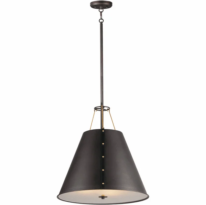 Maxim 25164OIAB Trestle Vintage Oil Rubbed Bronze / Antique Brass Ceiling Light Pendant