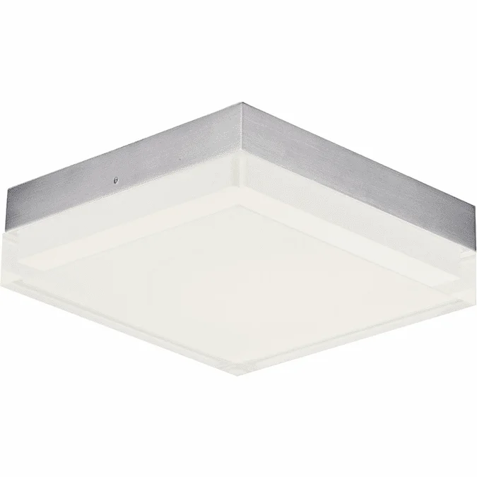 Maxim 57687CLFTSN Illuminaire II Contemporary Satin Nickel LED Outdoor 6.5″ Ceiling Light Fixture