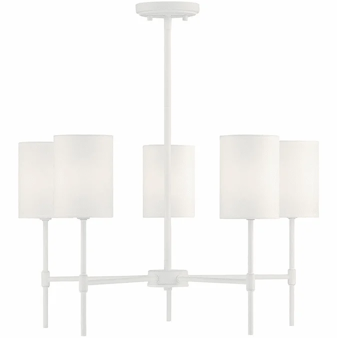 Meridian M10067BQW Bisque White Ceiling Chandelier
